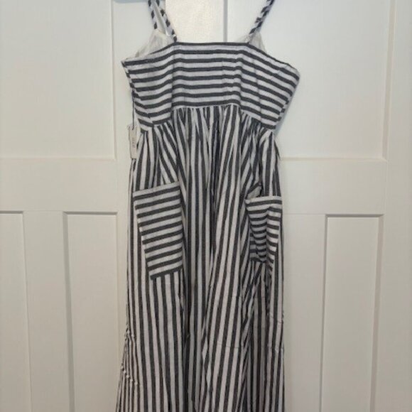 NWT Le La Lo Chambray Stripes Sundress | Gray | Size M - Picture 7 of 7